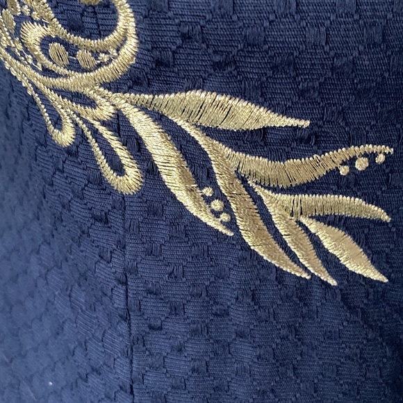 Lilly Pulitzer Demi Convertible Dress Navy & Gold Size 6 - Picture 6 of 16